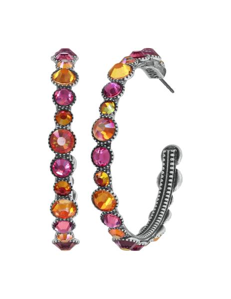 Coralline/Orange - Water Cascade earrings - Konplott